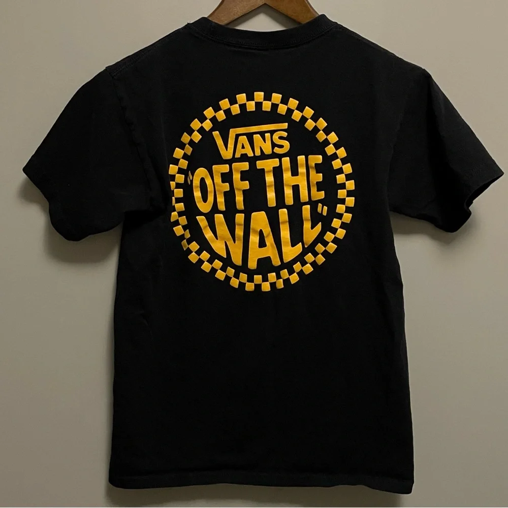 Vans Off The Wall Black & Yellow T-Shirt Men’s Small - Picture 7 of 9